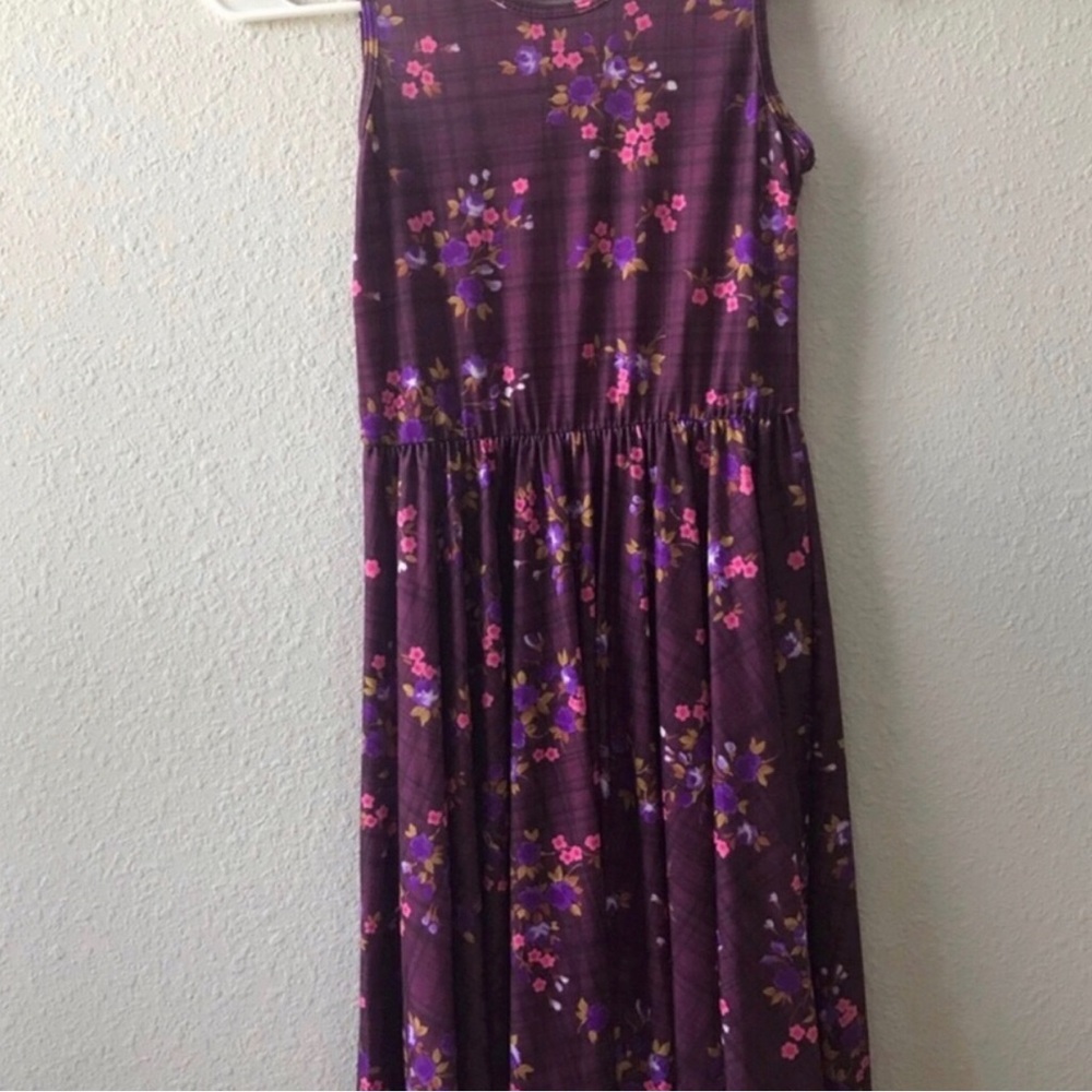 Dot Dot Smile Girls' Purple Floral Sleeveless Dress size 8/10